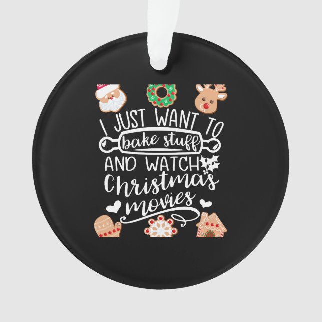 Adorno Solo quiero hacer películas de Navidades de Watch (Anverso)