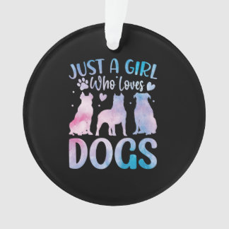Adorno sólo un chica ama a los perros