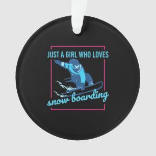 Adorno Sólo un Chica que ama el Snowboard