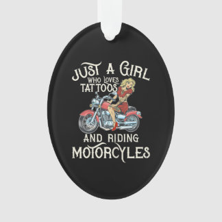 Adorno Sólo un Chica que ama las motocicletas Gracioso Re