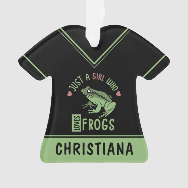 Adorno Solo un chica que ama las ranas Ranas Ranas Ranas  (Anverso)