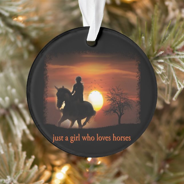 Adorno solo un chica que ama los caballos (Árbol)