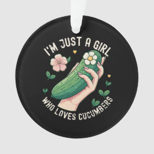 Adorno Sólo Una Chica Que Ama Los Pepinos - Divertido Veg