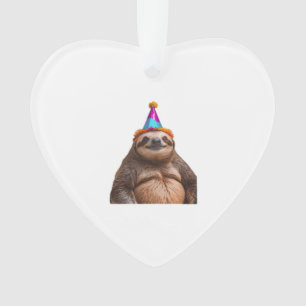 Adorno Sombrero de cumpleaños de perezoso Chunky regalo d