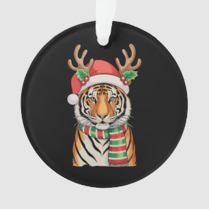 Adorno Sombrero de Santa Reno Tigre Navidad Xmas Fiesta