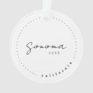 Adorno Sonoma, California Travel USA Simple Ornament