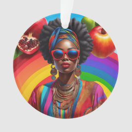 Adorno Soplar con Dios a una mujer negra afroamericana