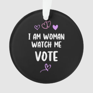 Adorno Soy mujer, mírame votar