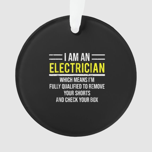 Adorno Soy Un Divertido Trabajador Eléctrico Gracioso (Anverso)