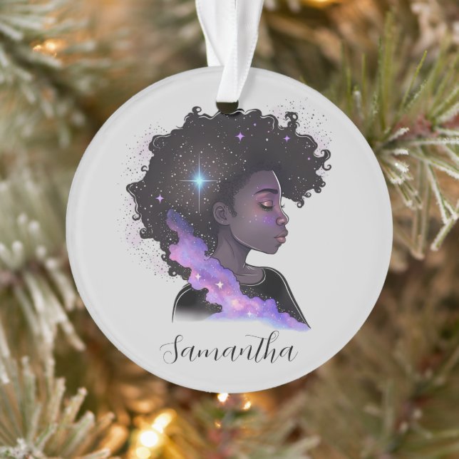 Adorno Sparkling Afro Woman (Árbol)