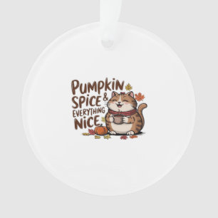 Adorno Spice De Calabaza Y Todo Lo Agradable De Gato Gras