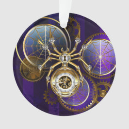 Adorno Spider Steampunk sobre fondo morado