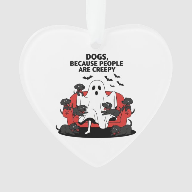 Adorno Spooky Halloween Dog Spooky Ghost 23 (Anverso)