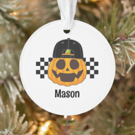 Adorno Spooky Retro Calabaza Tío Bebé Nombre Halloween