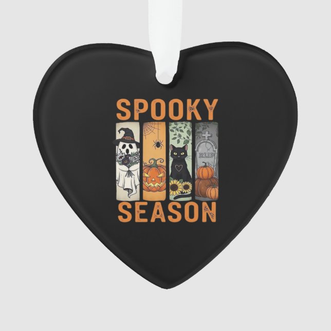 Adorno Spooky Season � Cute Ghost, Black Cat, Pumpkin & H (Anverso)