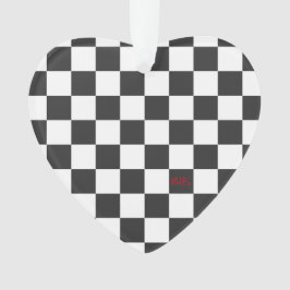 Adorno Sports Checkerboard INITIALS Black White Fan Club
