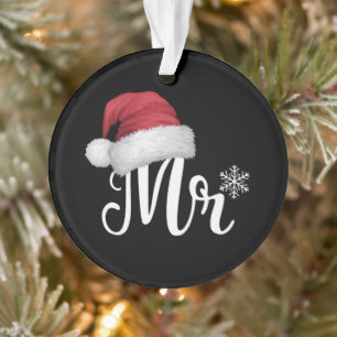 Adorno Sr Claus Parejas Navidades Pajamas Santa