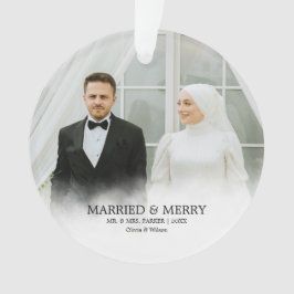 Adorno Sr. & Sra. | Casados y Feliz Primer Navidad Foto