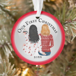 Adorno Sra. y Sra. pareja la primera FOTO de Navidad romá