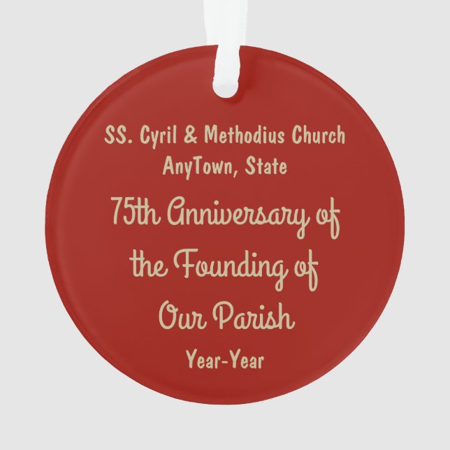 Adorno SS. Cirilo y Metodio (M 001) Acrílico (Reverso)