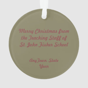Adorno St. John Fisher (SAU 025) Acrílico Circular