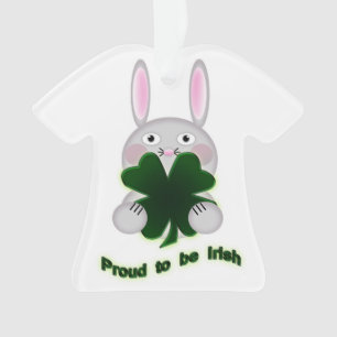 Adorno St. Patricks Bunny Orgulloso de ser el Shamrock ir