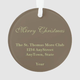 Adorno St. Thomas More (SAU 026) Acrílico Circular