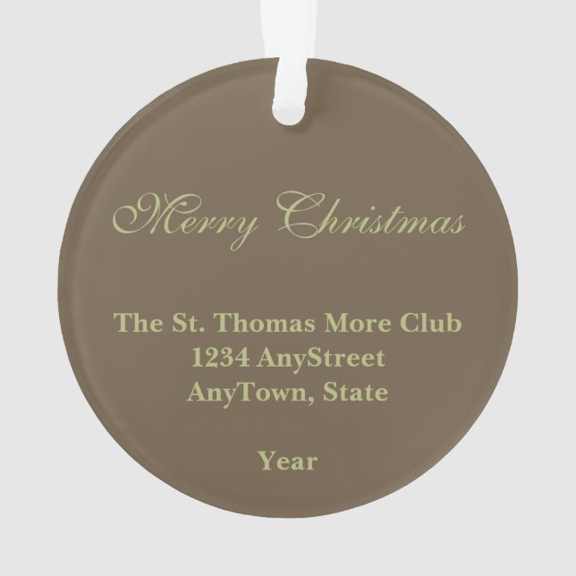 Adorno St. Thomas More (SAU 026) Acrílico Circular (Reverso)