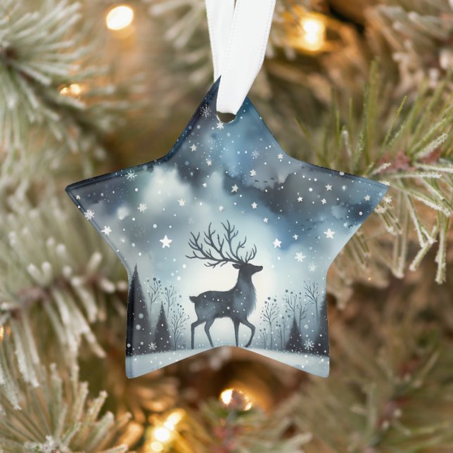 Adorno Starry Winter Night Deer (Árbol)