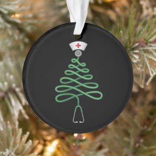 Adorno Stethoscope árbol de Navidad enfermera Scrub Xmas