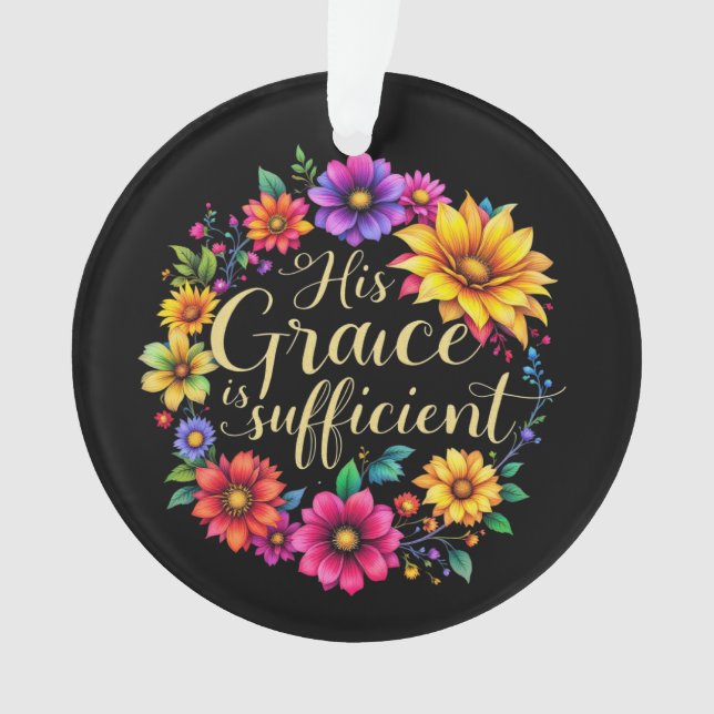 Adorno Su Gracia Es Suficiente Inspiradora Verse De La Bi (Anverso)