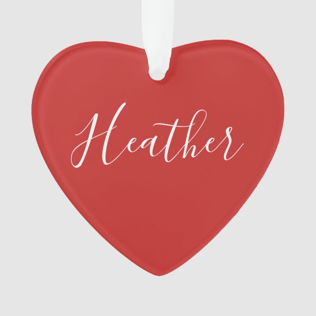 Adorno Su guión blanco Personalizado en rojo (Anverso)