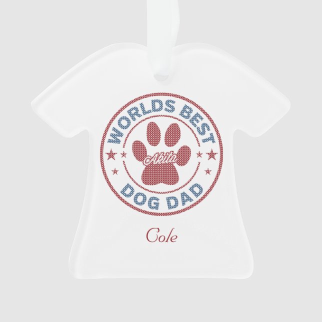 Adorno Su nombre Dog Dad Akita Ugly Sweater (Anverso)