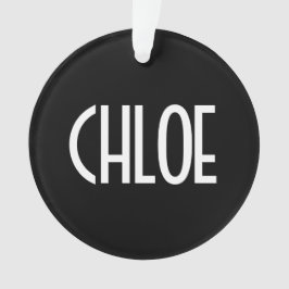 Adorno Su nombre, negrita Texto blanco | Negro