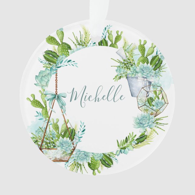 Adorno Suculentos Terrario de Glass de Agua (Anverso)