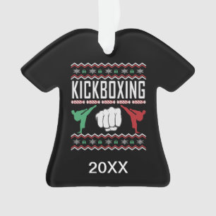 Adorno Suéter de Navidades feos de Kickboxing personaliza