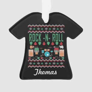 Adorno Suéter de Navidades feos rock-n-roll personalizad