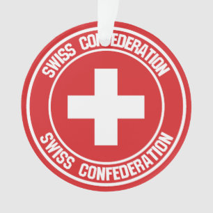 Adorno Suiza redonda Emblem
