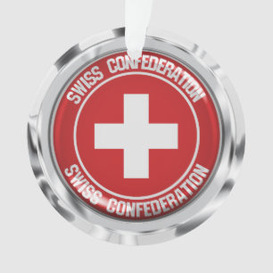 Adorno Suiza redonda Emblem