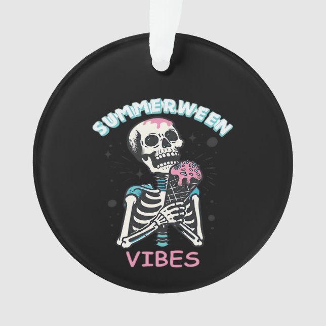 Adorno Summerween Vibes Spooky Summer Pumpkin Classic (Anverso)