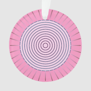 Adorno Sunburst geométrico moderno - Tonos rosados