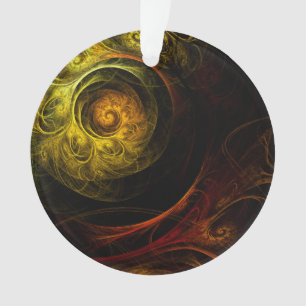 Adorno Sunrise Floral Red Abstracto Art Acrílico Círculo