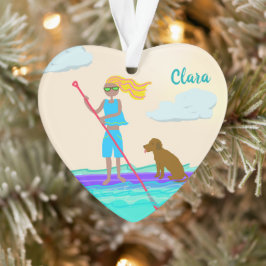 Adorno SUP Stand Up Paddleboard Chica Dog Photo