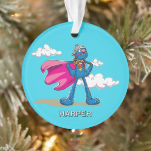 Adorno Super Grover Personalizado Nombre y Foto Persona
