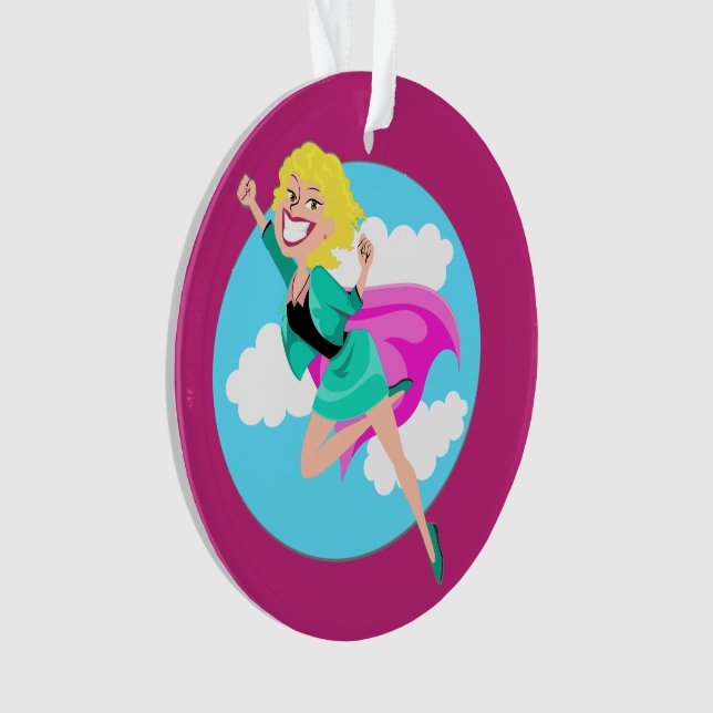 Adorno Super Mamá, hermana, amiga, tía, profesora (Anverso)