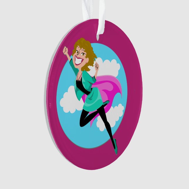 Adorno Super Mamá, hermana, amiga, tía, profesora (Anverso)