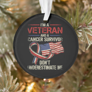 Adorno Superviviente de cáncer veterano no me subestimes