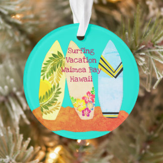 Adorno Surfboard Surfing Vacation Keepsake