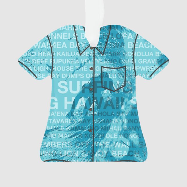 Adorno Surfing Hawaii Green Room Hawaiian Aloha Shirt (Anverso)