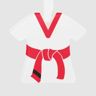 Adorno Tang Soo Do Martial Arts Red Belt Personalizado
